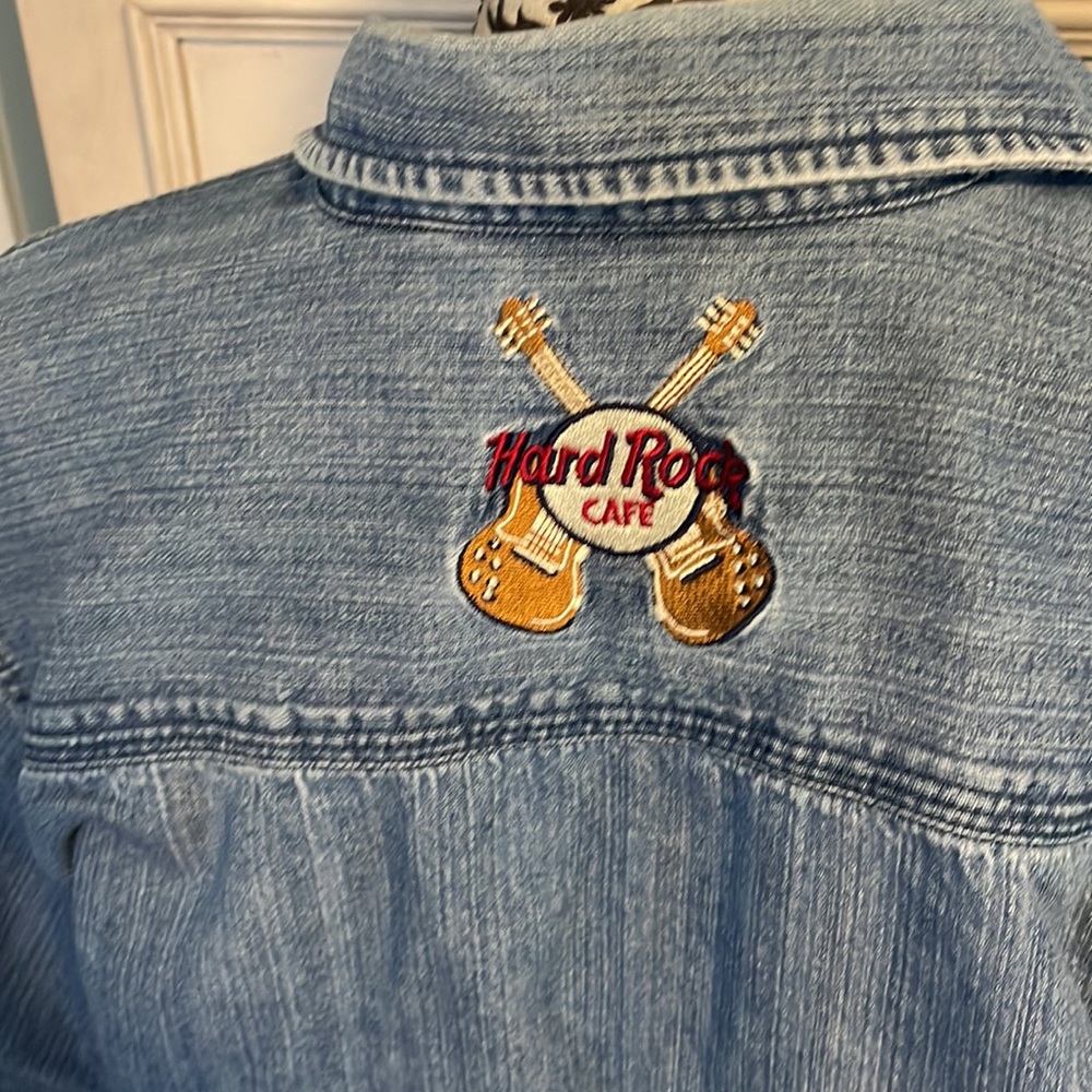 Women’s vintage hard rock Cleveland, café denim shirt medium - Picture 5 of 6
